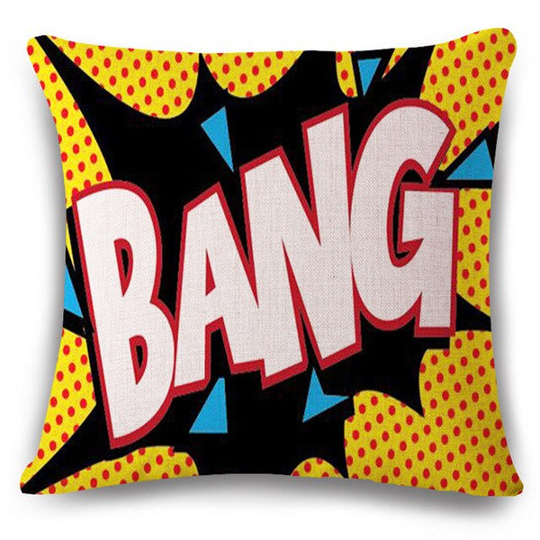 Pop Bang Decorative Pillows Cushion Pop Animation Art Decorativos
