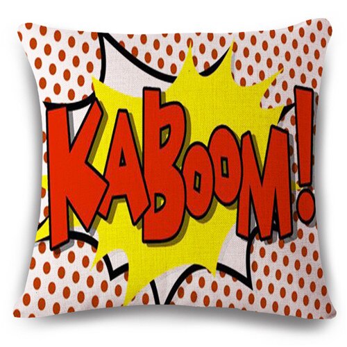 Pop Bang Decorative Pillows Cushion Pop Animation Art Decorativos