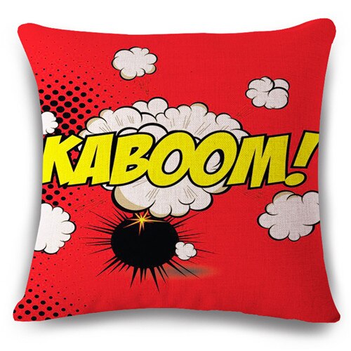 Pop Bang Decorative Pillows Cushion Pop Animation Art Decorativos