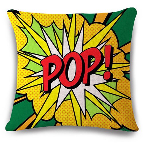Pop Bang Decorative Pillows Cushion Pop Animation Art Decorativos