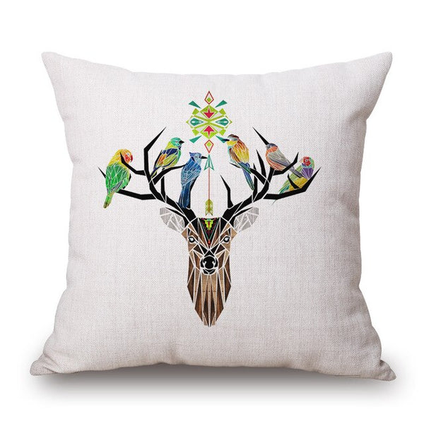 Animal Cushion Cover Deer Cushion Pillow