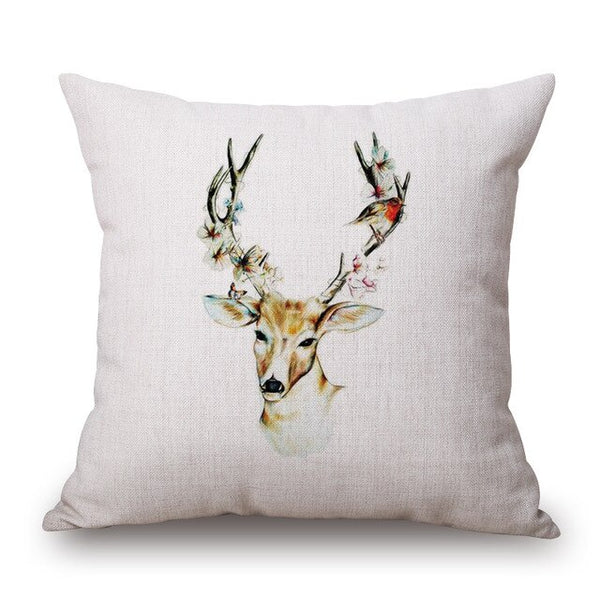 Animal Cushion Cover Deer Cushion Pillow