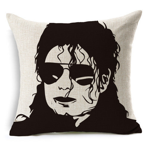 Michael Jackson Beige Decorative Pillow Case