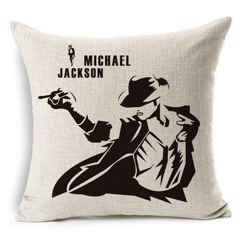 Michael Jackson Beige Decorative Pillow Case