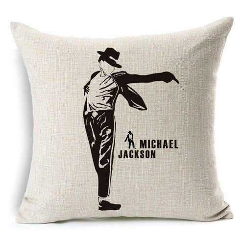 Michael Jackson Beige Decorative Pillow Case