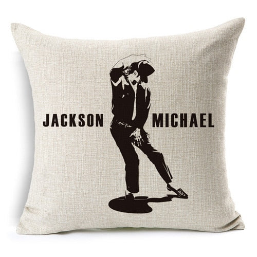 Michael Jackson Beige Decorative Pillow Case