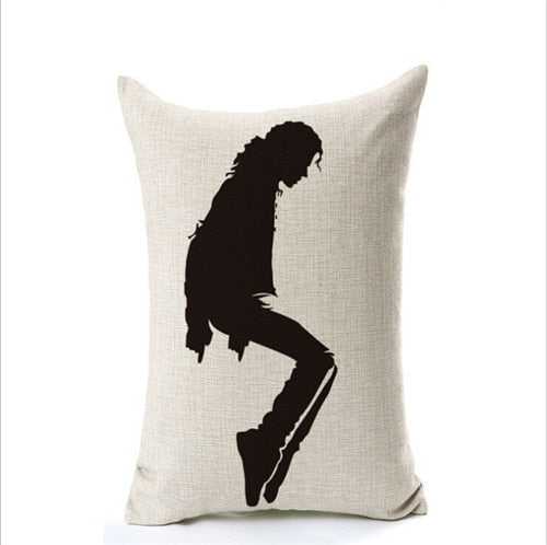 Michael Jackson Beige Decorative Pillow Case
