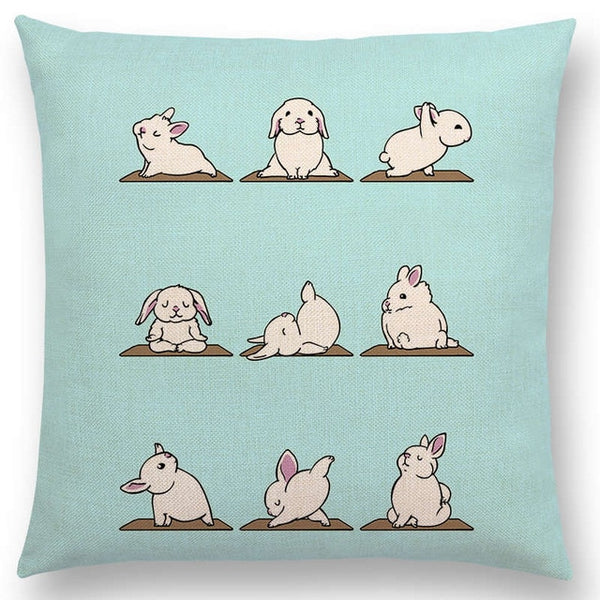 Interesting Animals Yoga Sofa Pillow Case