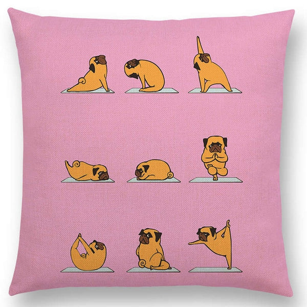 Interesting Animals Yoga Sofa Pillow Case