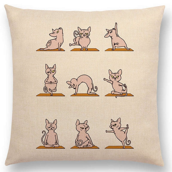 Interesting Animals Yoga Sofa Pillow Case