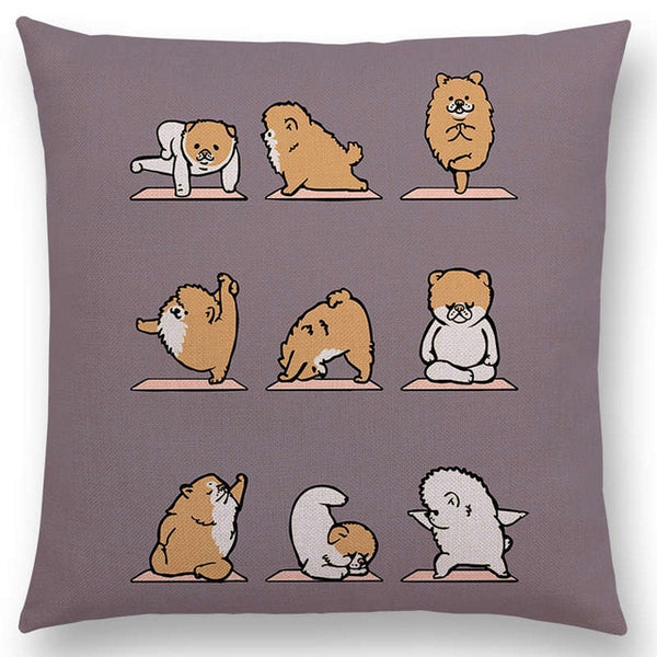 Interesting Animals Yoga Sofa Pillow Case