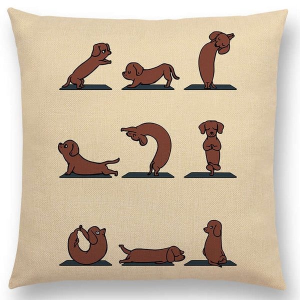Interesting Animals Yoga Sofa Pillow Case