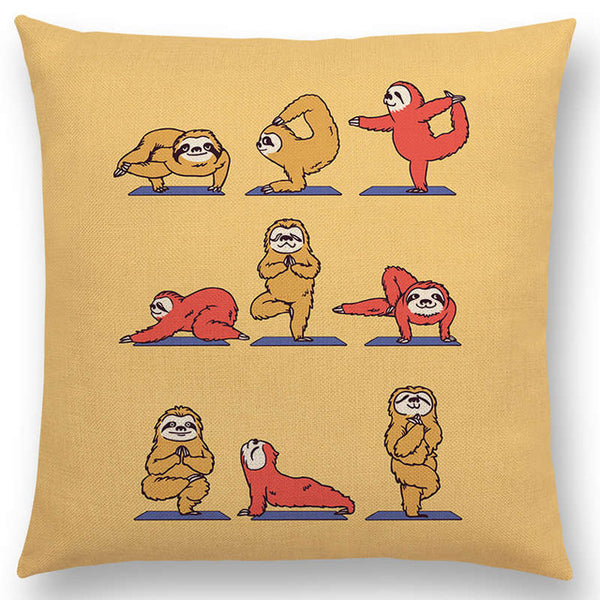 Interesting Animals Yoga Sofa Pillow Case