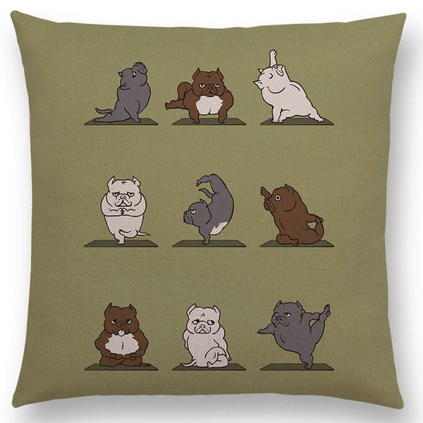 Interesting Animals Yoga Sofa Pillow Case