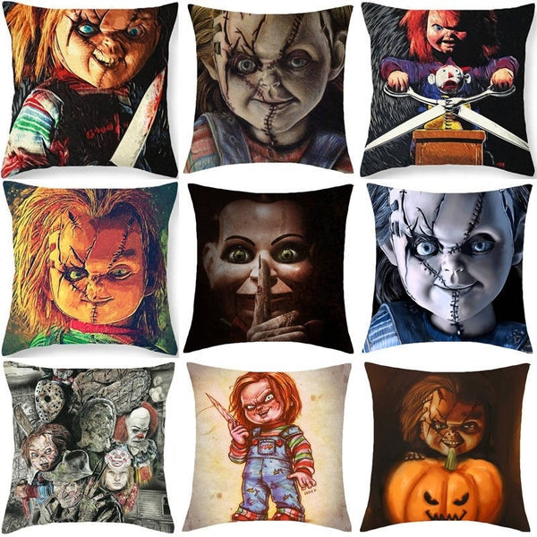 Halloween Cushion Cover Bride of Chucky Pillowcase