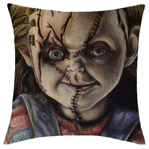 Halloween Cushion Cover Bride of Chucky Pillowcase