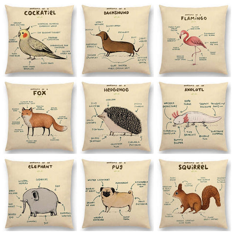 Funny Animals Pillow Case