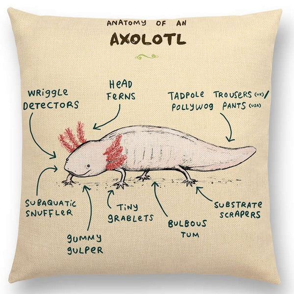 Funny Animals Anatomy Flamingo  Pillow Case