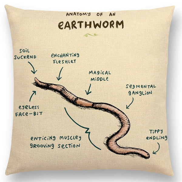 Funny Animals Anatomy Flamingo  Pillow Case