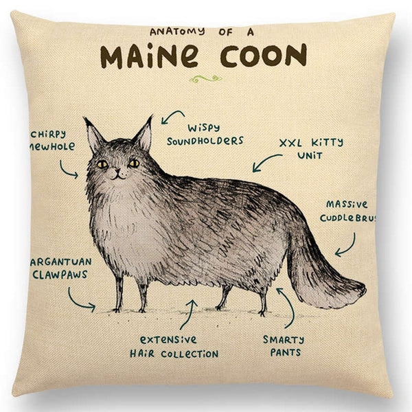 Funny Animals Anatomy Flamingo  Pillow Case
