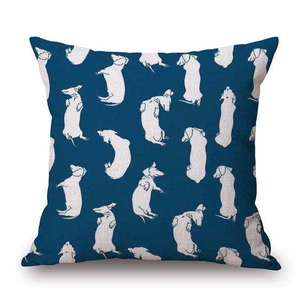 Cute Dachshund Christmas Dog Cushion Pillowcase