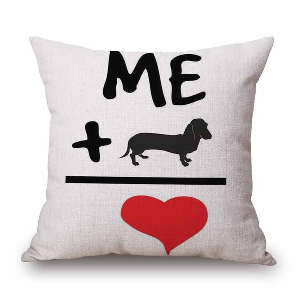 Cute Dachshund Christmas Dog Cushion Pillowcase