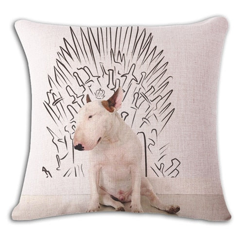 Square Bullterrier Cushion Covers  Pillow Cases