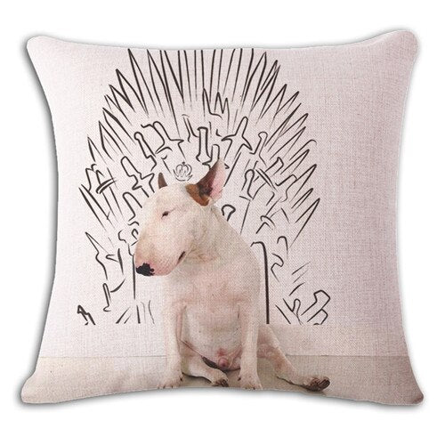 Bullterrier Cushion Covers Dog Pet Soft Material Pillow Cases
