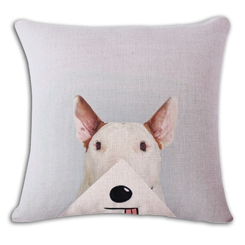 Square Bullterrier Cushion Covers  Pillow Cases