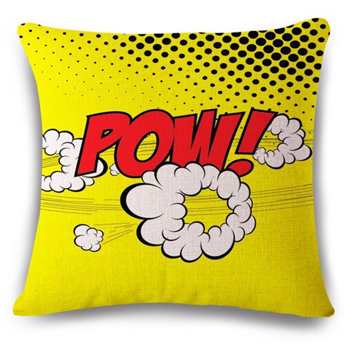 Color Graffiti Rock And Roll Style Cushion Covers