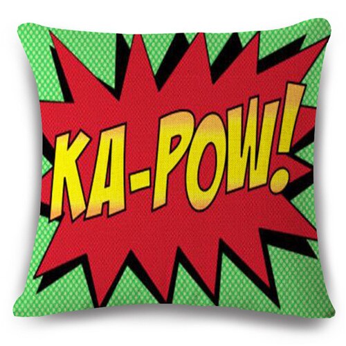Color Graffiti Rock And Roll Style Cushion Covers