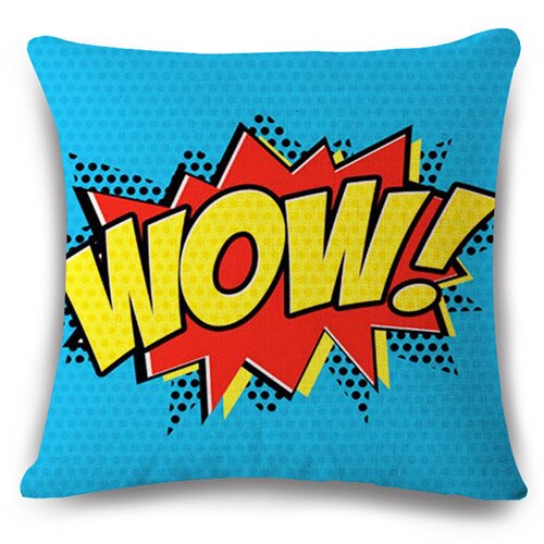 Color Graffiti Rock And Roll Style Cushion Covers
