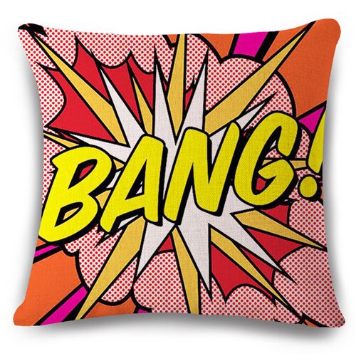 Color Graffiti Rock And Roll Style Cushion Covers