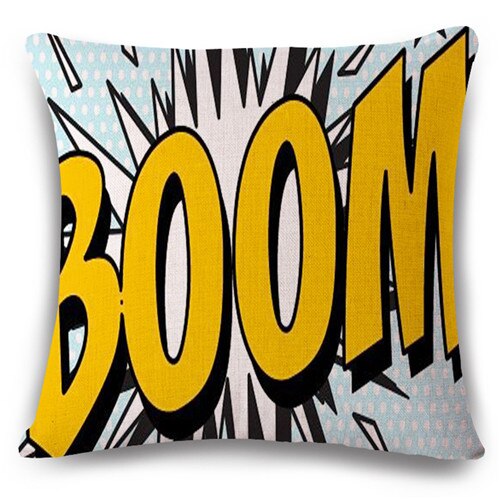 Color Graffiti Rock And Roll Style Cushion Covers
