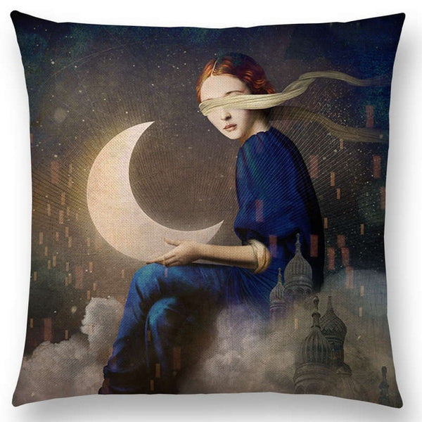 Elegant Lady Lovely Girl Cushion Cover