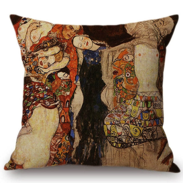 Gold Luxury Decorative Oil Painting Home Decorative Pillow Case