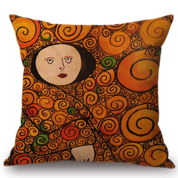 Gold Luxury Decorative Oil Painting Home Decorative Pillow Case
