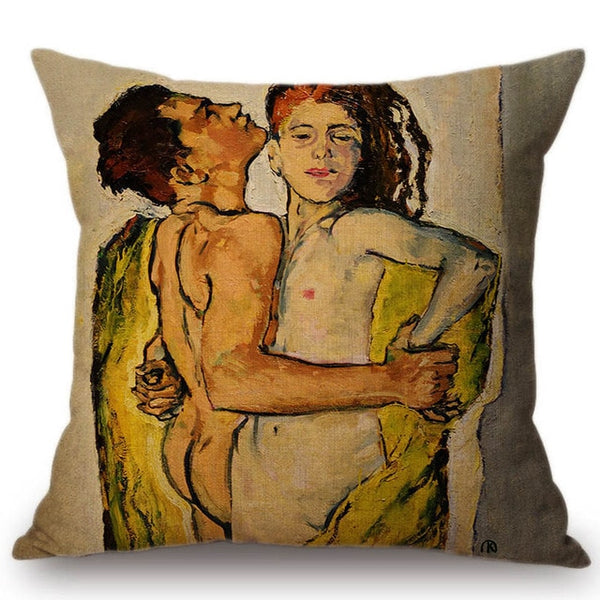 Gold Luxury Decorative Oil Painting Home Decorative Pillow Case