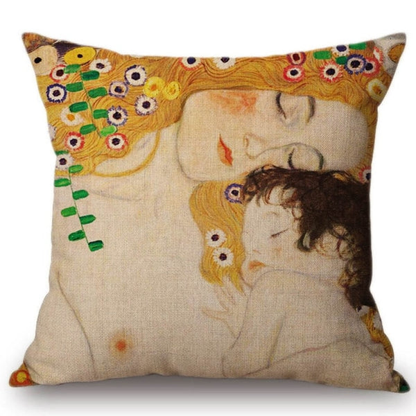 Gold Luxury Decorative Oil Painting Home Decorative Pillow Case
