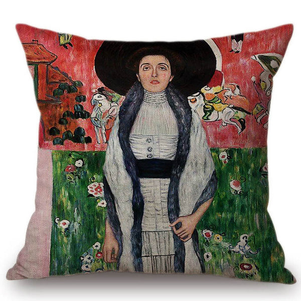 Gold Luxury Decorative Oil Painting Home Decorative Pillow Case