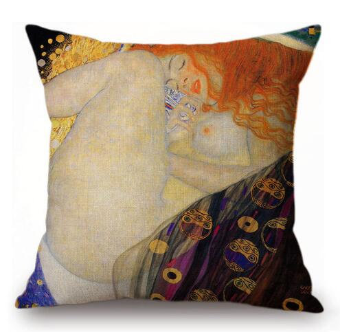 Gold Luxury Decorative Oil Painting Home Decorative Pillow Case