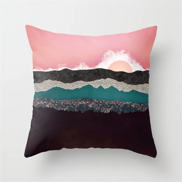 Mountain Peaks Sun Cushion Cover