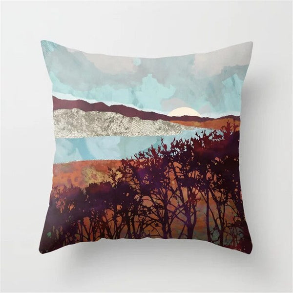 Mountain Peaks Sun Cushion Cover