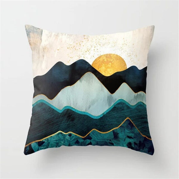 Mountain Peaks Sun Cushion Cover