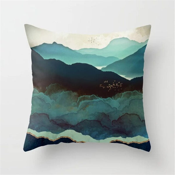 Mountain Peaks Sun Cushion Cover