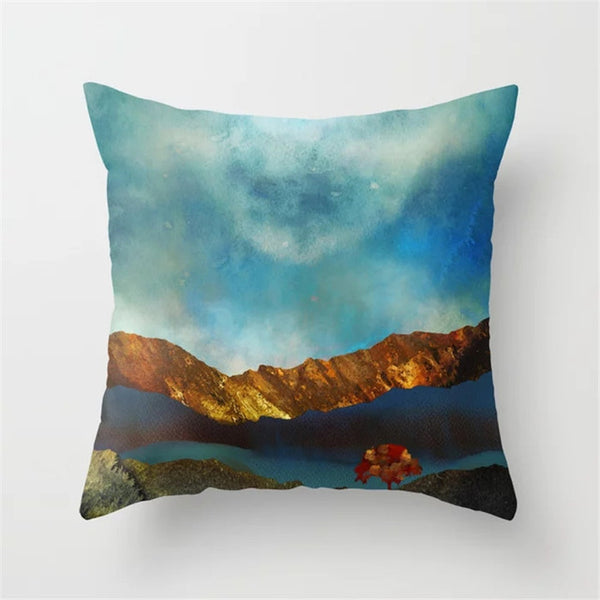 Mountain Peaks Sun Cushion Cover