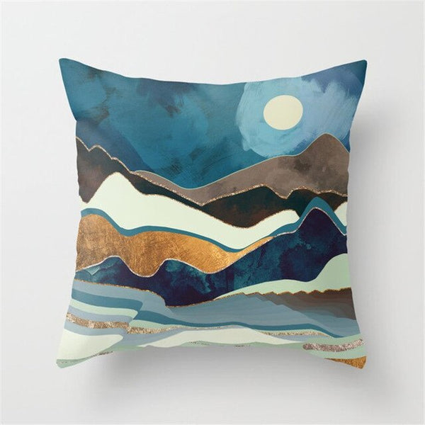 Mountain Peaks Sun Cushion Cover