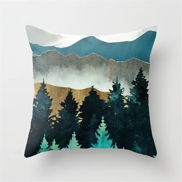Mountain Peaks Sun Whale Cushion Cover