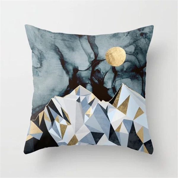 Mountain Peaks Sun Whale Cushion Cover