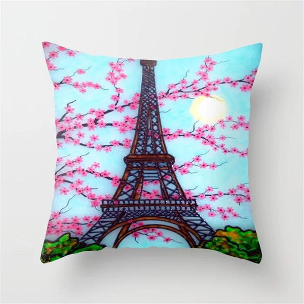 Cushion Cover Retro Printing Pillow Case